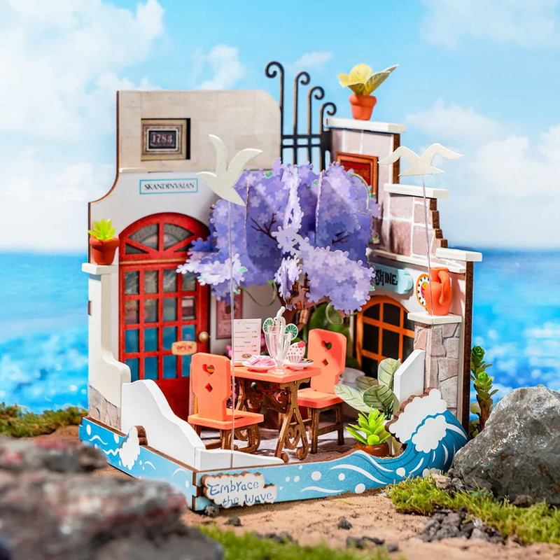 Robotime Rolife Sea Holiday Restaurant DIY Miniature House DS039