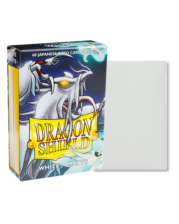 Dragon Shield: White - Matte Sleeves - Japanese Size