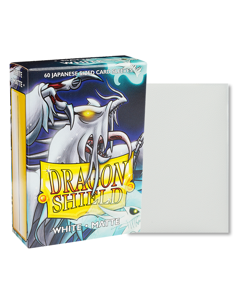 Dragon Shield: White - Matte Sleeves - Japanese Size