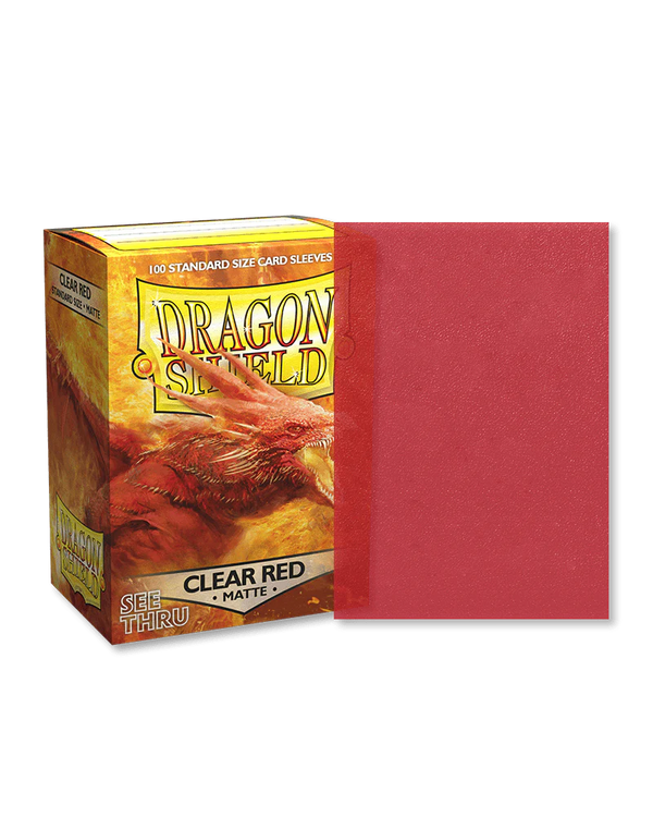 Dragon Shield: Clear Red - Matte Sleeves - Standard Size