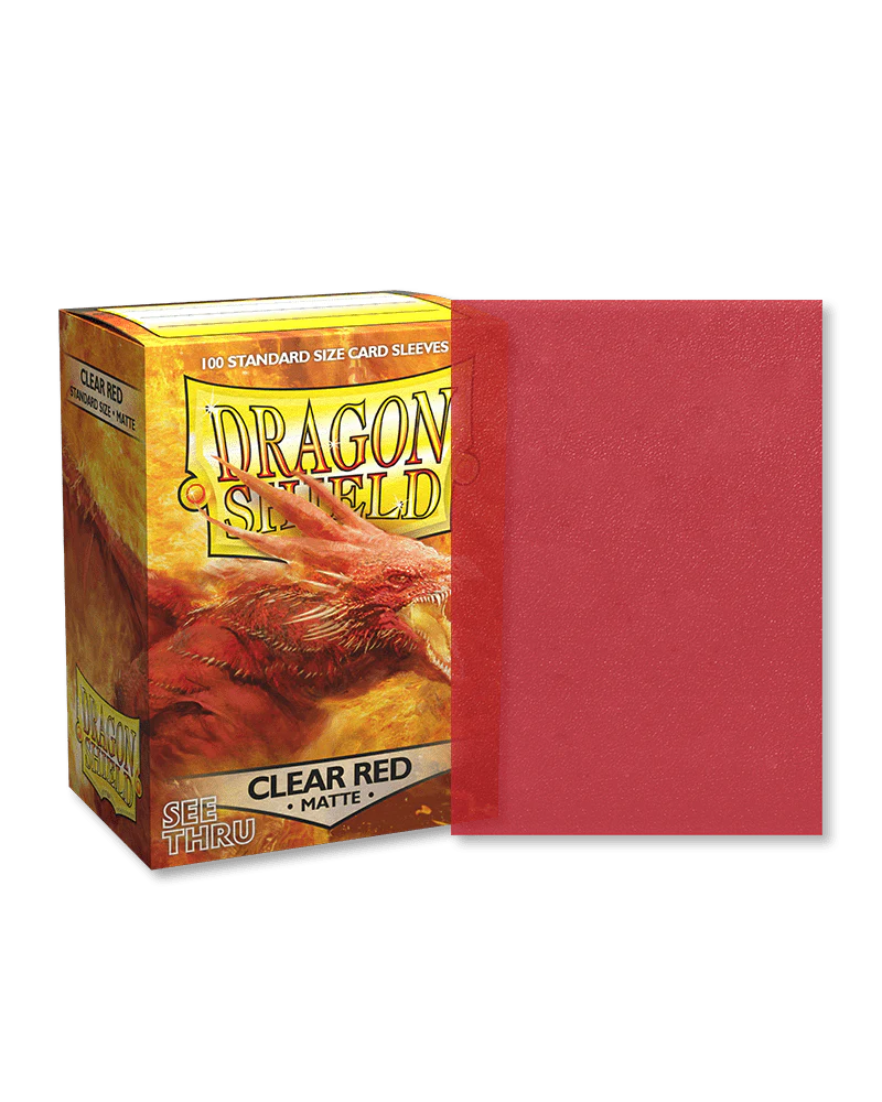 Dragon Shield: Clear Red - Matte Sleeves - Standard Size