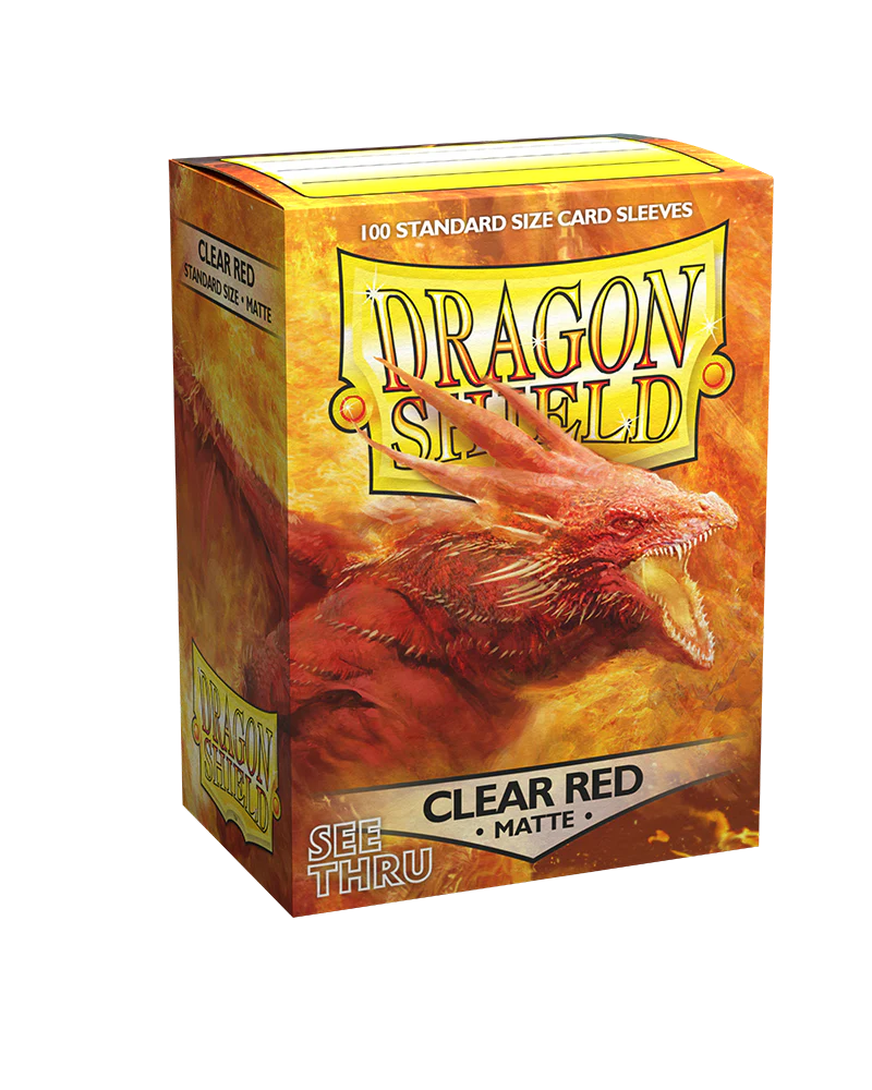 Dragon Shield: Clear Red - Matte Sleeves - Standard Size