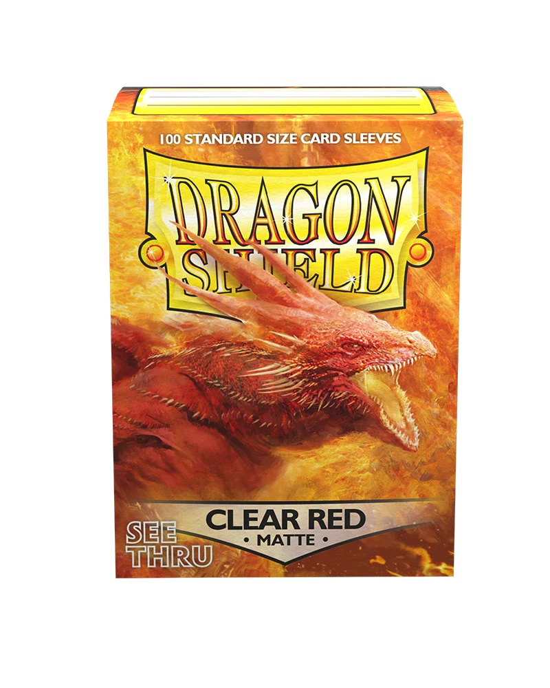 Dragon Shield: Clear Red - Matte Sleeves - Standard Size