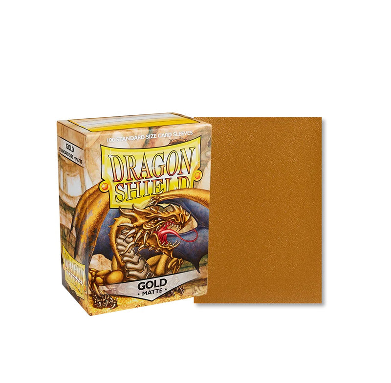 Dragon Shield: Gold - Matte Sleeves - Standard Size (100)