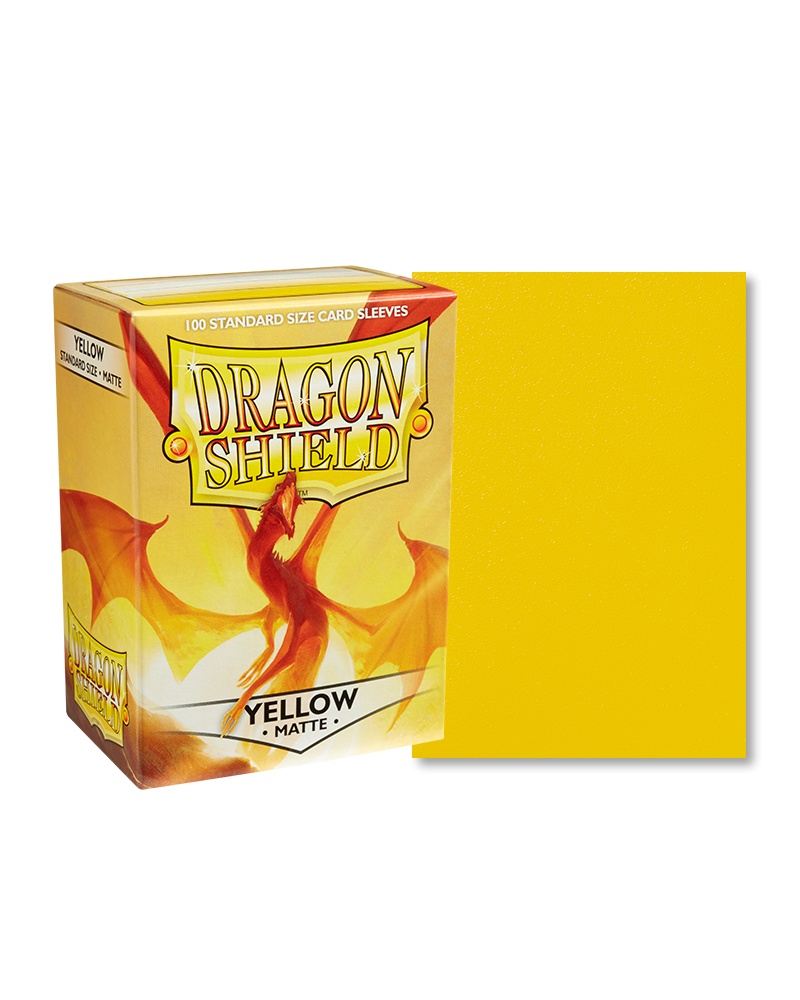 Dragon Shield: Yellow - Matte Sleeves - Standard Size