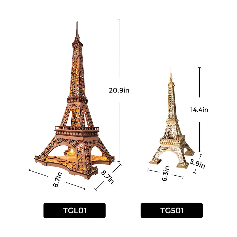 Robotime Rolife Night of the Eiffel Tower 3D Wooden Puzzle TGL01 (Pre-Order)