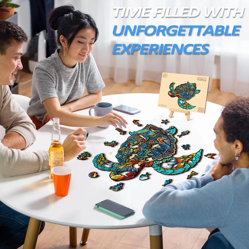 Woodbests - Resolute Turtle Wooden Jigsaw Puzzle (250-300pcs)(Pre-Order)