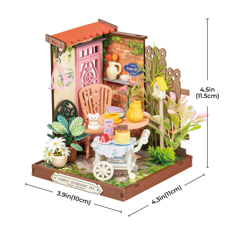 Robotime Rolife Fancy Tea Yard DIY Miniature House DS038