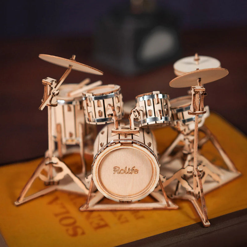 Robotime Rolife Drum kit TG409 3D Wooden Puzzle (Pre-Order)