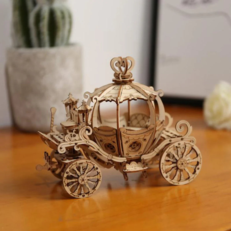 Robotime Rolife Pumpkin Carriage TG302 3D Wooden Puzzle (Pre-Order)