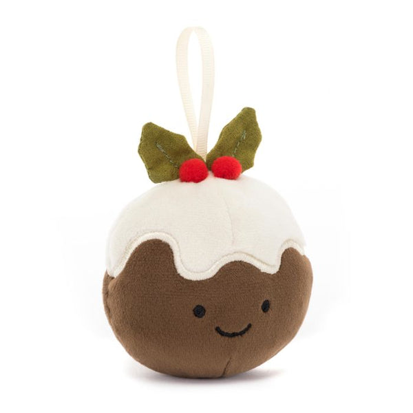 JELLYCAT FESTIVE FOLLY CHRISTMAS PUDDING BROWN 5X7X7 CM