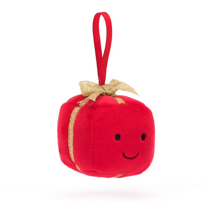 JELLYCAT FESTIVE FOLLY PRESENT RED 7X7X7 CM