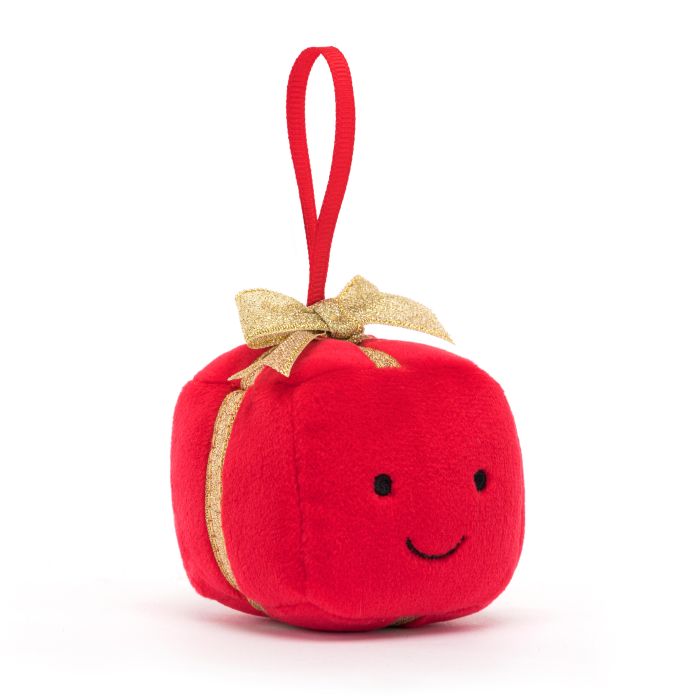 JELLYCAT FESTIVE FOLLY PRESENT RED 7X7X7 CM