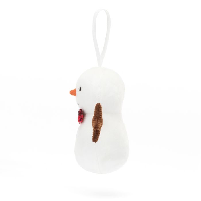 JELLYCAT FESTIVE FOLLY SNOWMAN (2023) WHITE 5X6X9 CM