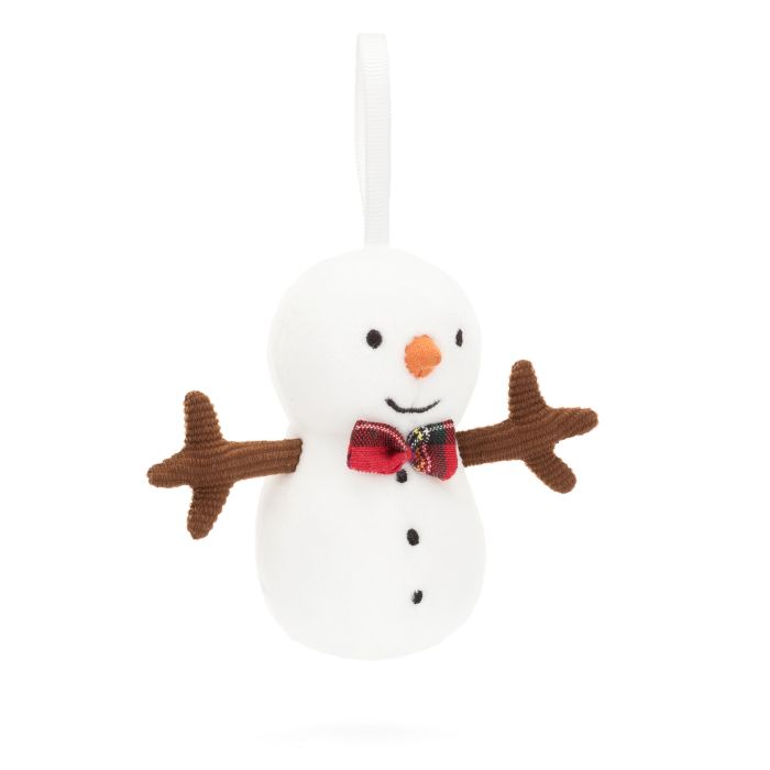 JELLYCAT FESTIVE FOLLY SNOWMAN (2023) WHITE 5X6X9 CM