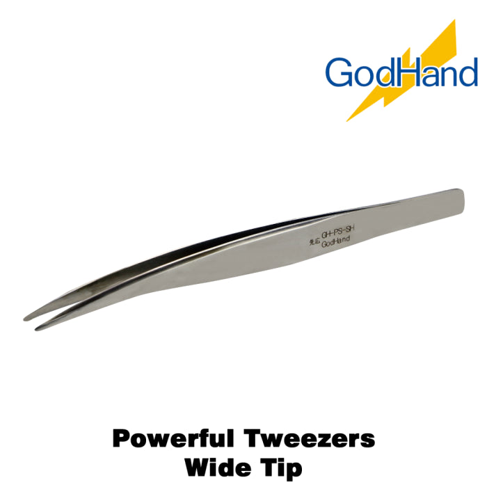 Godhand - Tweezers - Powerful Tweezers - (Wide Tip) GH-PS-SH