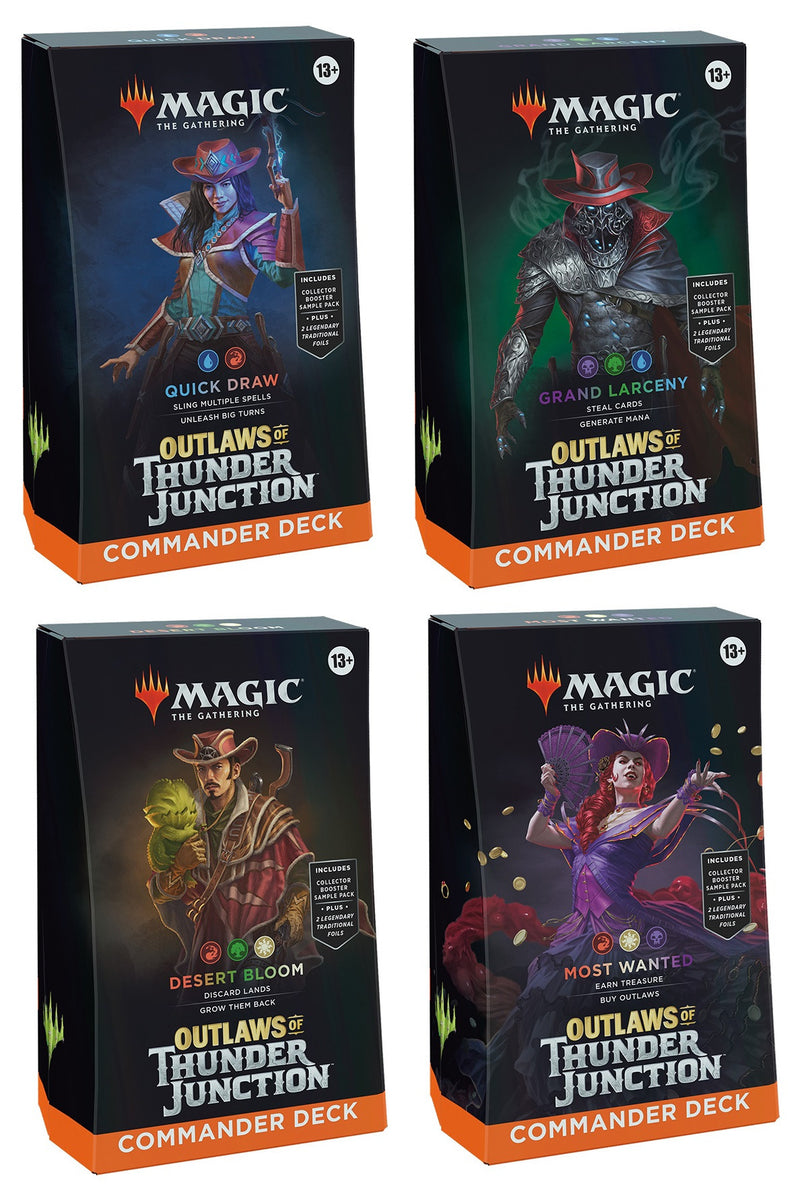 Magic the Gathering Outlaws of Thunder Junction Commander Decks