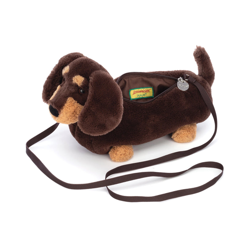 JELLYCAT OTTO SAUSAGE DOG BAG BROWN 7X22X16 CM