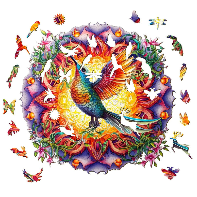 Woodbests - Mandala & Hummingbird 2 Wooden Jigsaw Puzzle (90-120pcs)