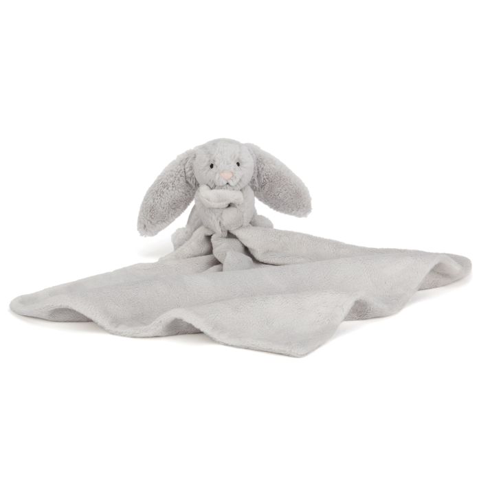 JELLYCAT BASHFUL SILVER BUNNY SOOTHER GREY 34X34X15 CM