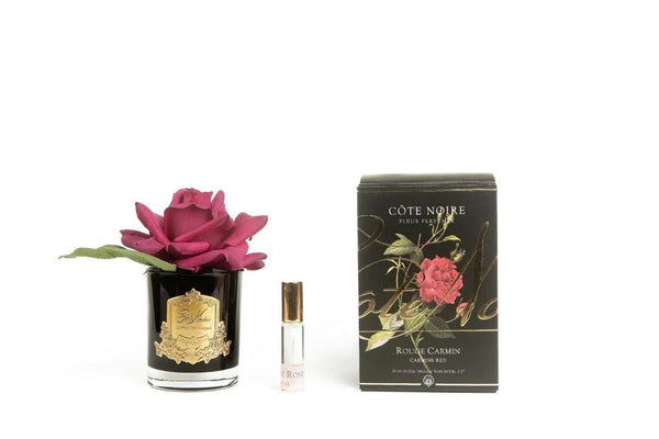 CÔTE NOIRE PERFUMED NATURAL TOUCH SINGLE ROSE - BLACK - CARMINE RED - GMRB04