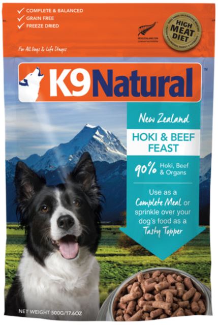 K9 Natural Freeze-Dried Core Diets - Hoki & Beef Feast 500g (7308392169672)