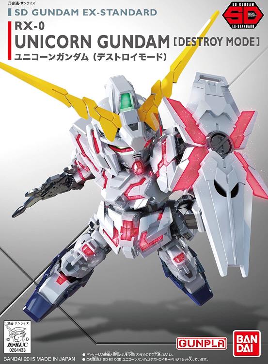 GUNDAM - SD EX-STANDARD 005 UNICORN GUNDAM (DESTROY MODE) (7393327710408)