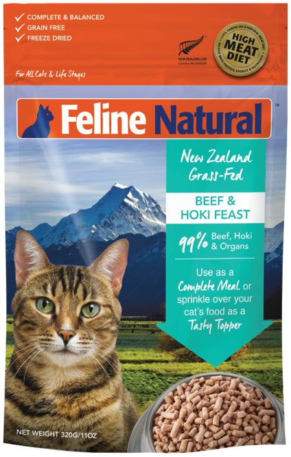 Feline Natural Freeze-Dried Core Diets - Beef & Hoki Feast 320g (7296217776328)