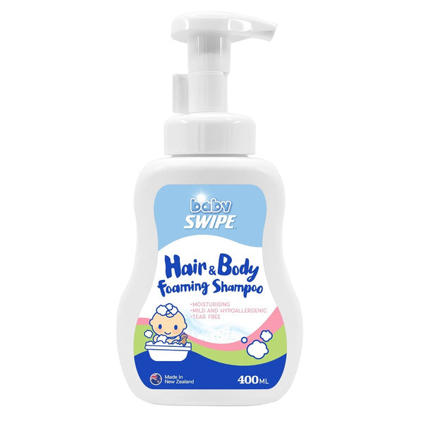 babySWIPE Hair & Body Foaming Shampoo 400ml (7333434458312)