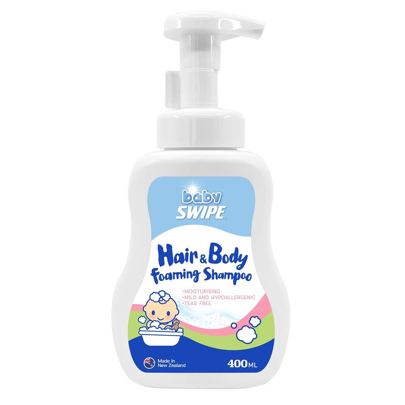 babySWIPE Hair & Body Foaming Shampoo 400ml (7333434458312)