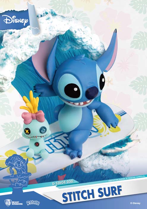 Beast Kingdom D Stage Lilo and Stitch Stitch Surf (7245270057160)