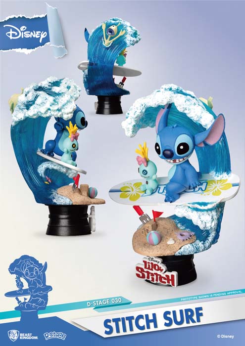 Beast Kingdom D Stage Lilo and Stitch Stitch Surf (7245270057160)