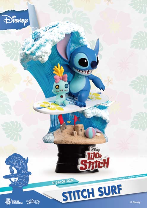 Beast Kingdom D Stage Lilo and Stitch Stitch Surf (7245270057160)