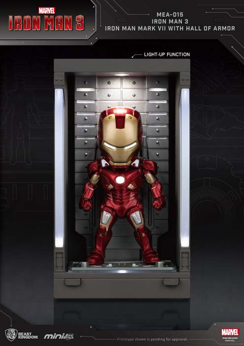 Beast Kingdom Mini Egg Attack Iron Man 3 Iron Man Mark VII with Hall of Armor (7245272481992)