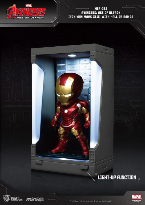 Beast Kingdom Mini Egg Attack Iron Man 3 Iron Man Mark VII with Hall of Armor (7245272481992)