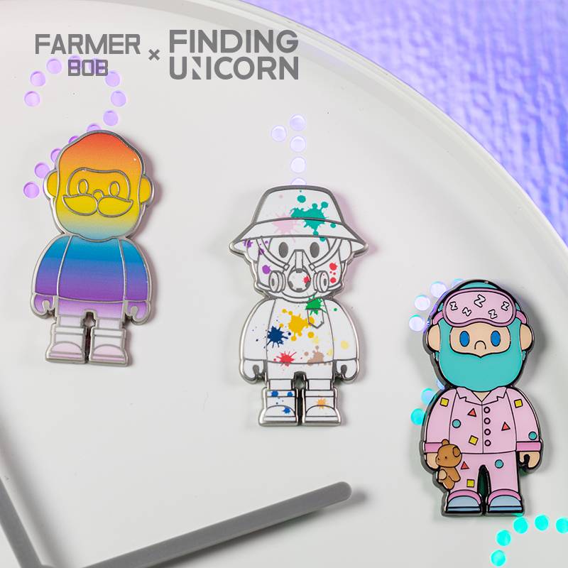 FINDING UNICORN - Farmer BOB Color Series Badage Blind Box (7090511773896)