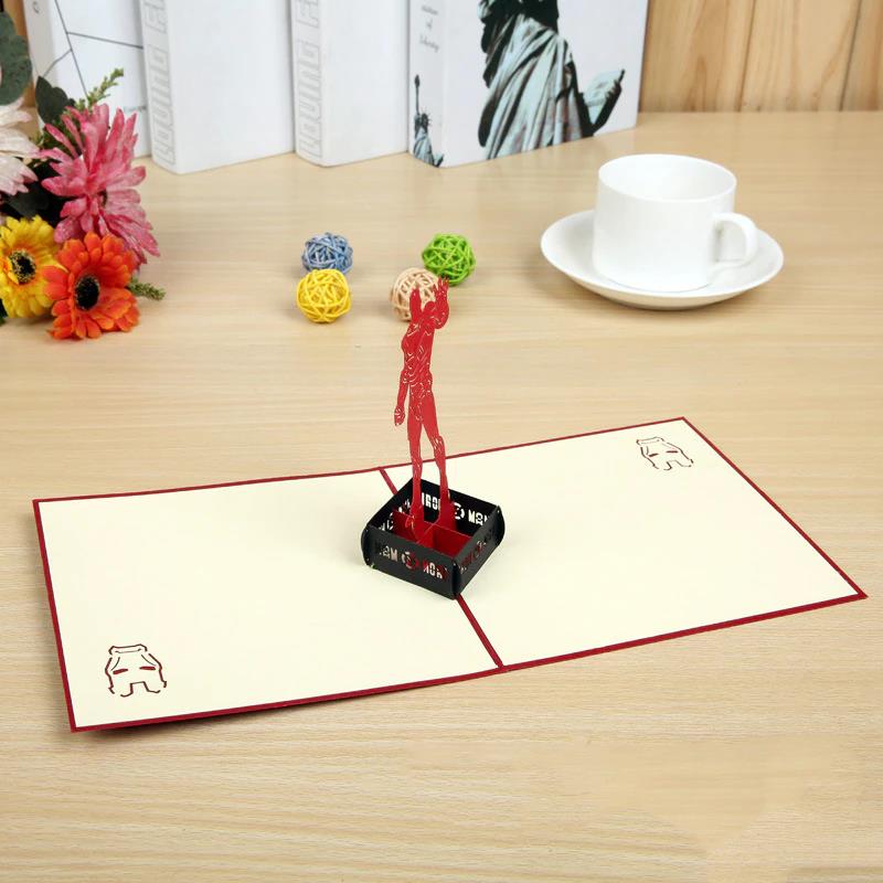 3D Iron Man Greeting Card & 1pc Envelope