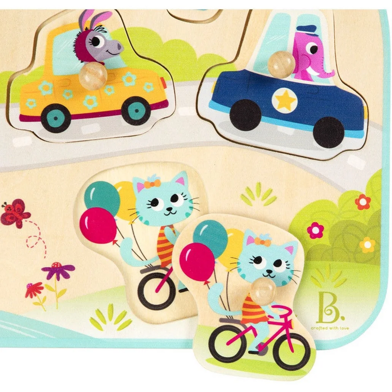 B. Vehicles on the Go Wooden Puzzle (8pc)