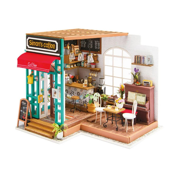 Robotime Rolife  DIY Miniature Dollhouse Kit DG109 Simon's Coffee Shop