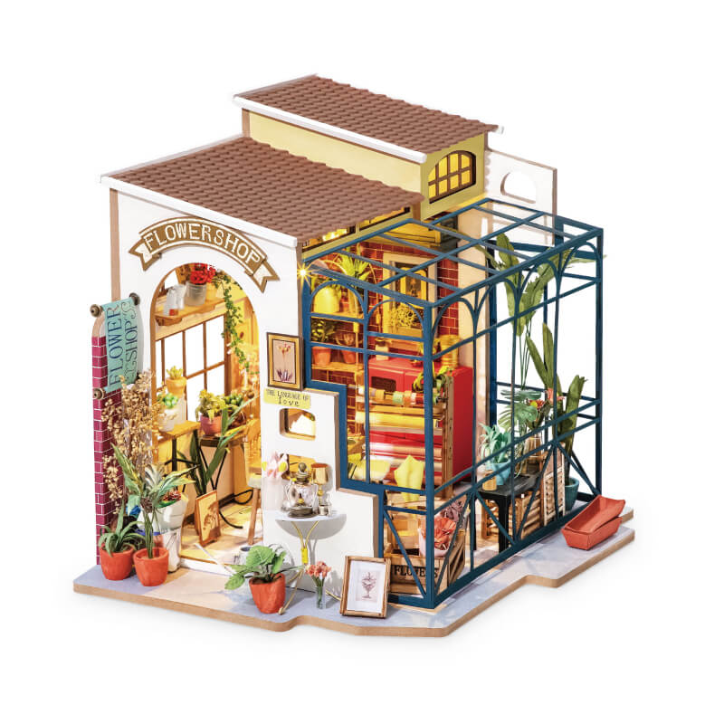 Rolife DIY Miniature Dollhouse DG145 Flowerist Green House (7090589532360)