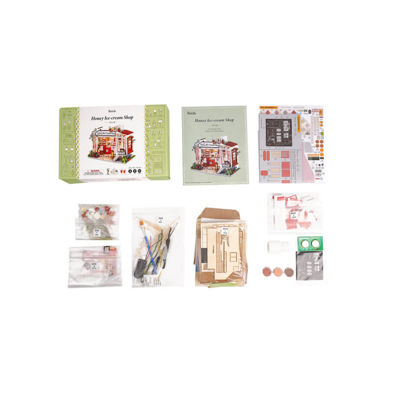 Rolife DIY Miniature Dollhouse DG148 Honey Ice-cream Shop (7090588745928)