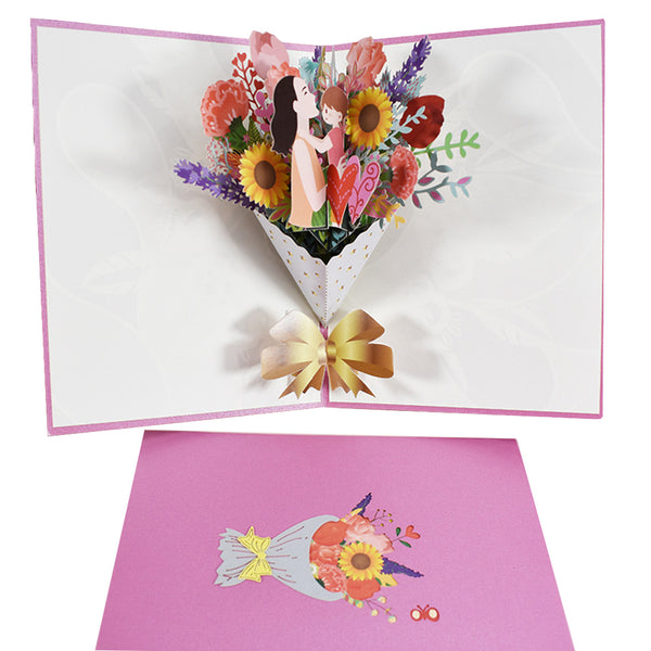 3D Handmade Flower Greeting Card & 1pc Envelope