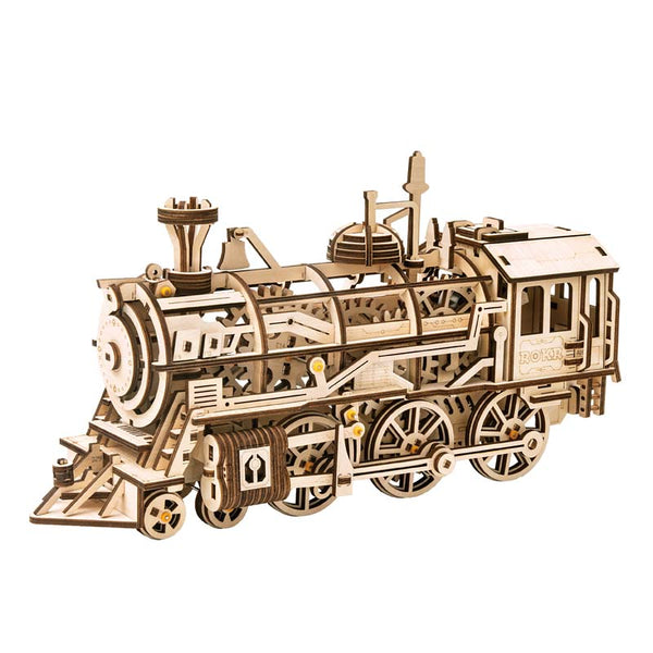 ROKR Locomotive LK701 Mechanical Wooden Train Kit (7240590786760)