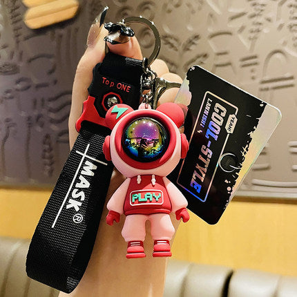 POP Keychain - Astronaut Bear - Red (7269824495816)