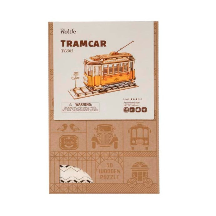 Rolife Retro Tramcar TG505 - Modern 3D Wooden Puzzle (7240640168136)