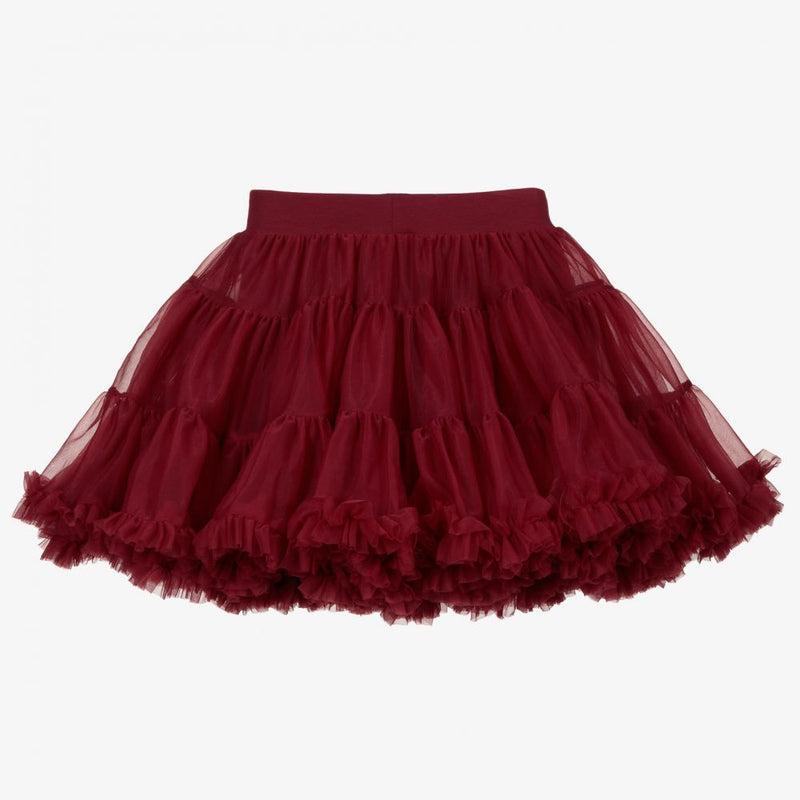 Angel's Face Charm Tutu Skirt- Burgundy