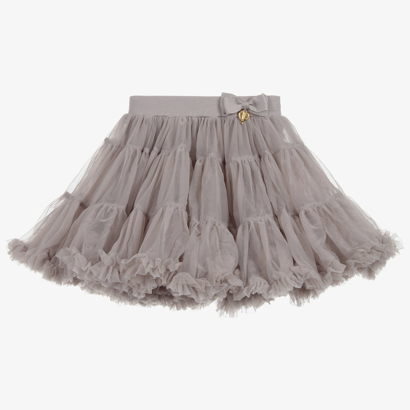 Angel's Face Charm Tutu Skirt - Ash Grey