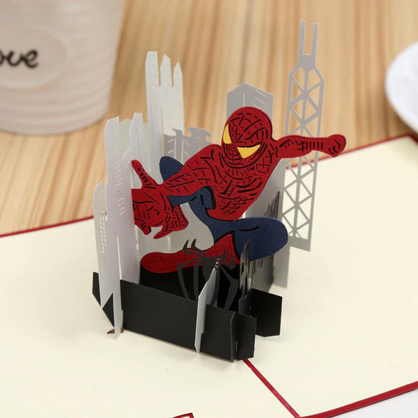 3D Spiderman Greeting Card & 1pc Envelope